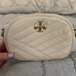 Tory Burch Cream Quilted Crossbody Bag